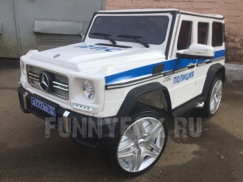 Детский электромобиль Полиция MERCEDES-BENZ G65 AMG 4WD - магазин FunnyFox