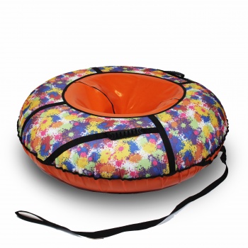 Тюбинг ватрушка - надувные санки "Краски" 120 см - магазин FunnyFox