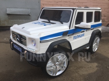Детский электромобиль Полиция MERCEDES-BENZ G65 AMG 2WD - магазин FunnyFox