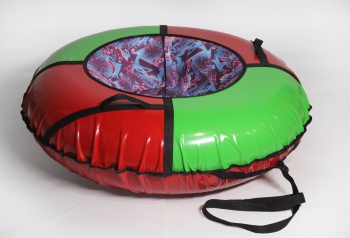 Тюбинг ватрушка - надувные санки "Город" (зеленый-красный) 120 см - магазин FunnyFox