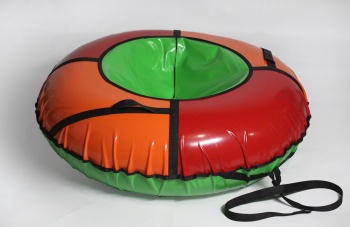 Тюбинг ватрушка - надувные санки "Горка" (зеленый-оранжевый-красный) 120 см - магазин FunnyFox